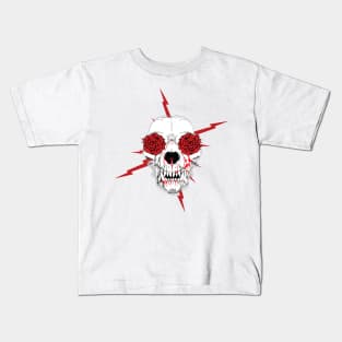 Canine Skull Dripping Blood New School Art Kids T-Shirt